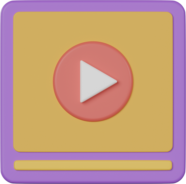 Video Player 3D Illustration